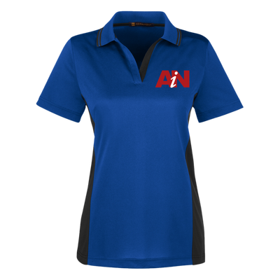 AiN-M386W Harriton Womens Colorblock Polo