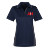 AiN-M386W Harriton Womens Colorblock Polo