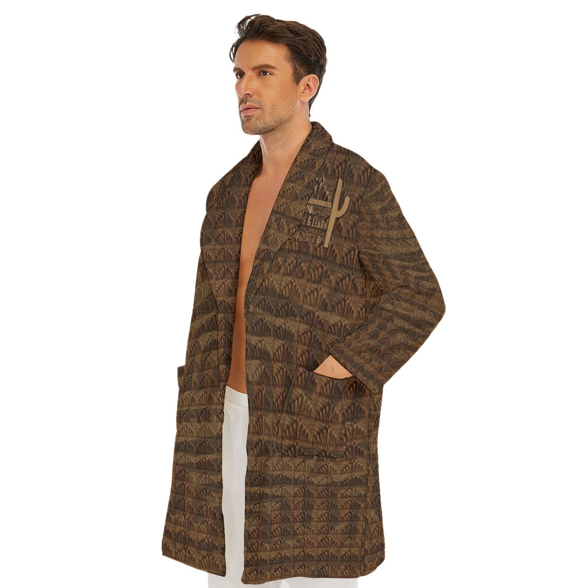 AiN LL23-All-Over Print Men's Borg Fleece Robe-20