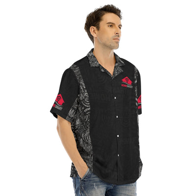 HomeSmart-Grey All-Over Print Men's Hawaiian Shirt