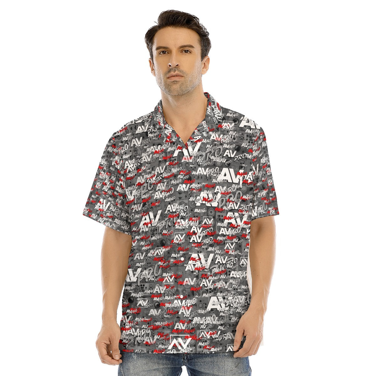 AV Pro-All-Over Print Men's Hawaiian Shirt