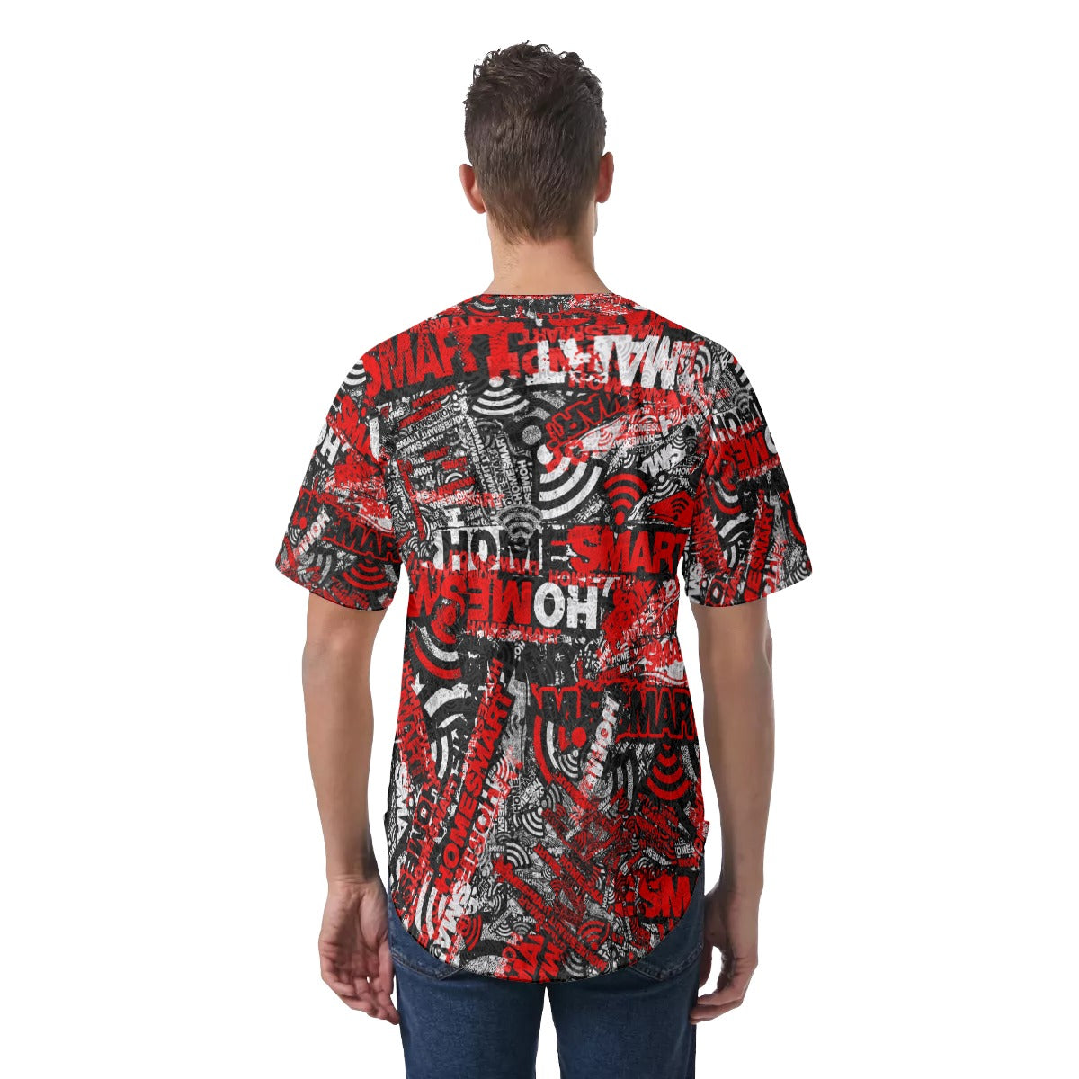 HomeSmart-All-Over Print Men's Short Sleeve Baseball Jersey