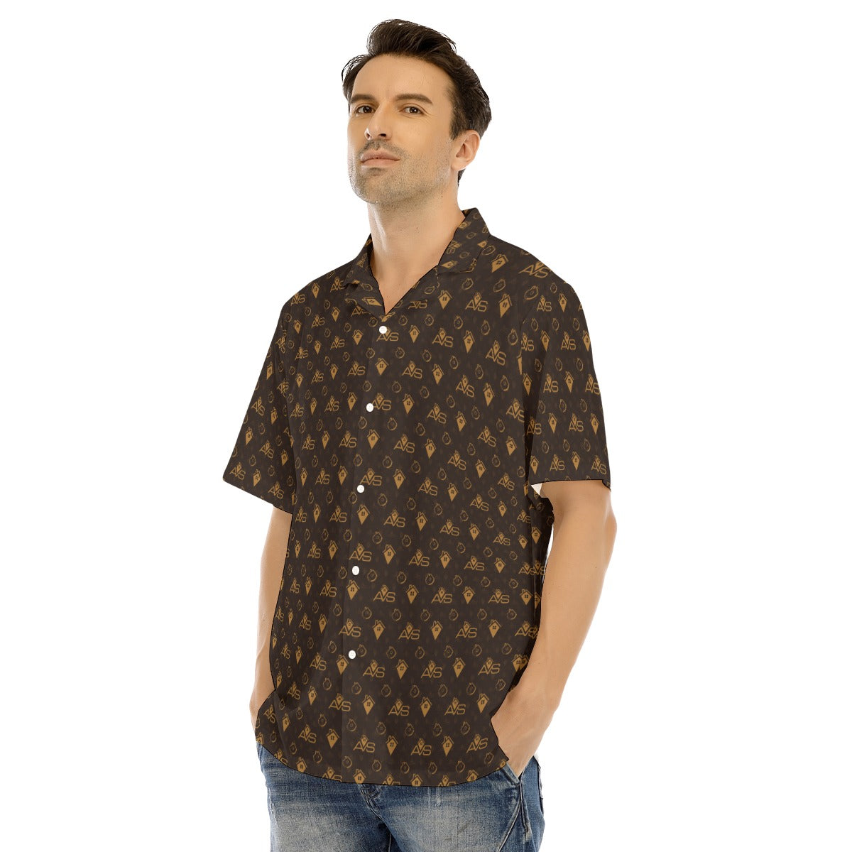 AVS-All-Over Print Men's Hawaiian Shirt