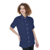 All-Over Print Women's Short Sleeve Shirt With Pocket