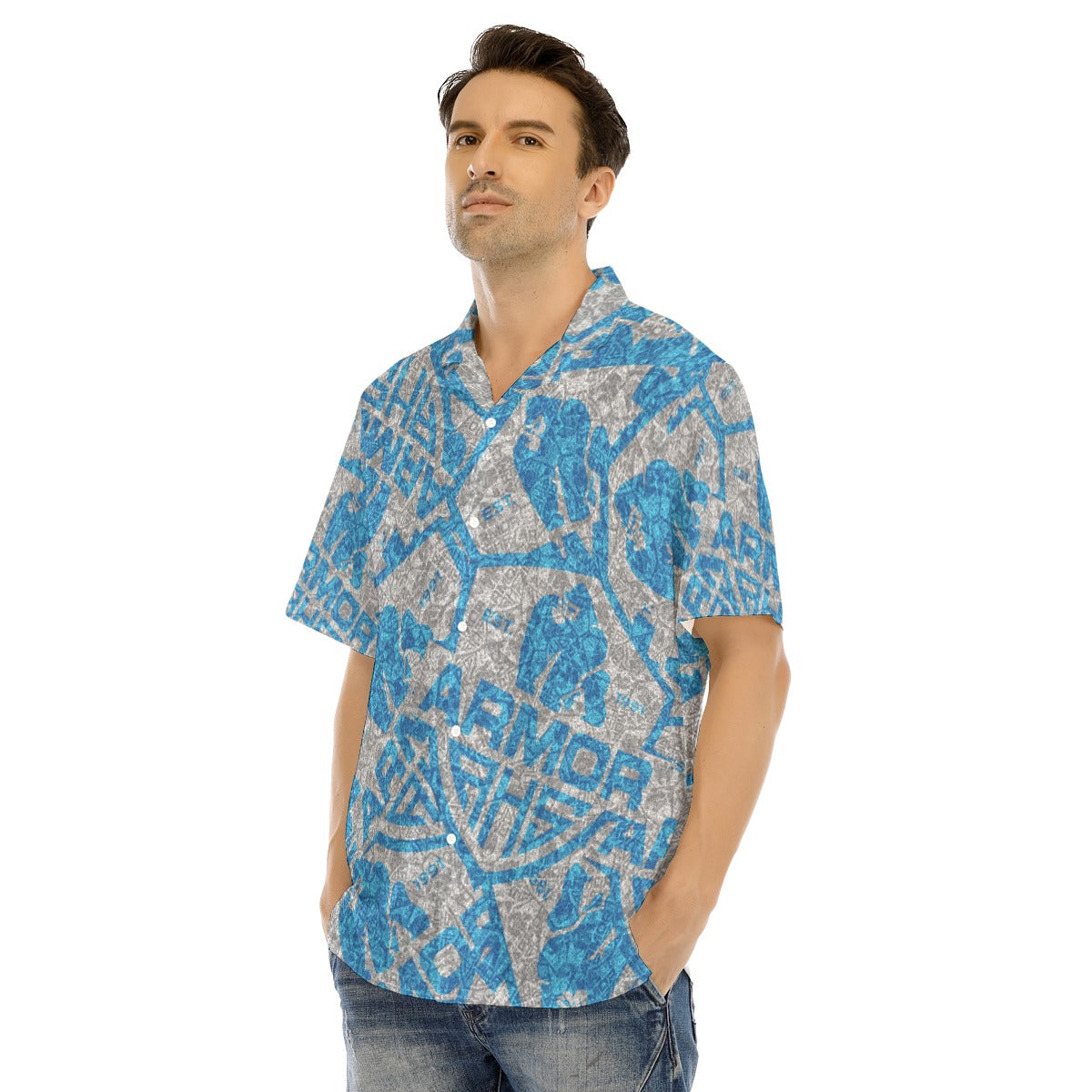 Armor AHS-All-Over Print Men's Hawaiian Shirt