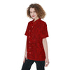 AiN-All-Over Print Women's Short Sleeve Shirt With Pocket