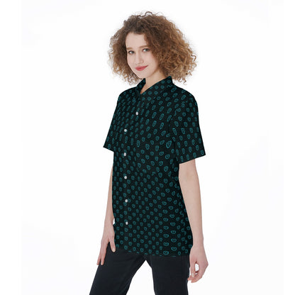 Chorus-All-Over Print Women's Short Sleeve Shirt With Pocket