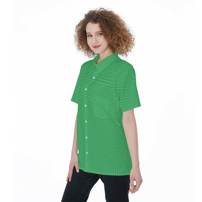 Chorus-All-Over Print Women's Short Sleeve Shirt With Pocket