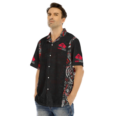 HomeSmart-Red All-Over Print Men's Hawaiian Shirt