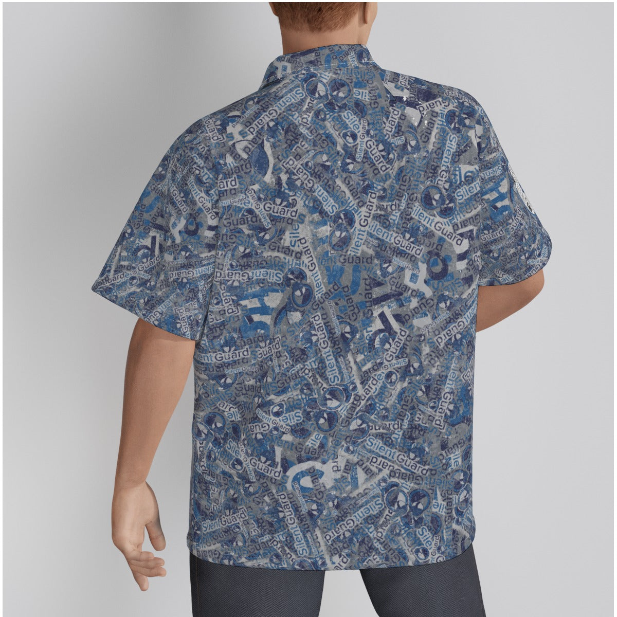 Silent Guard Collage QR-All-Over Print Men's Hawaiian Shirt