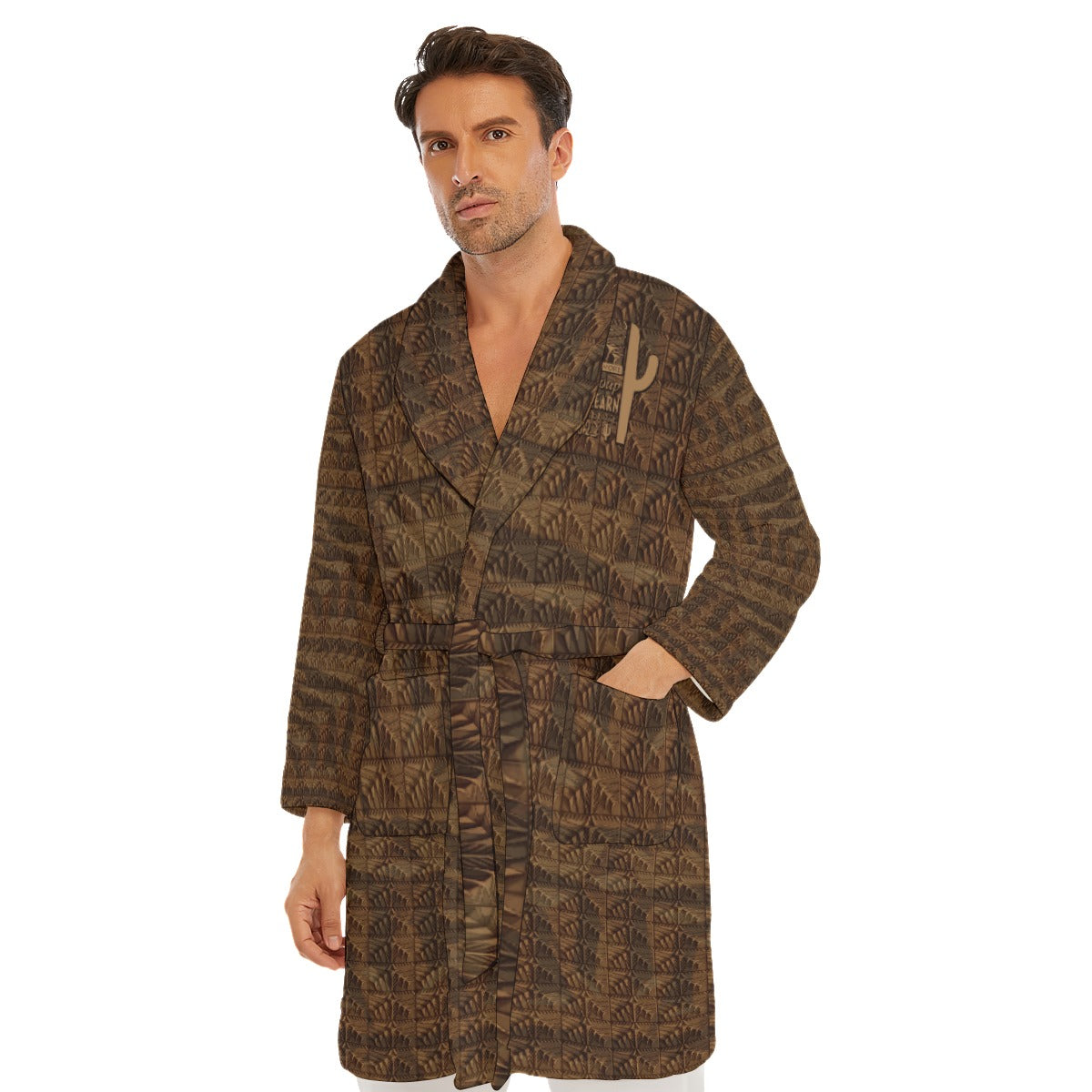 AiN LL23-All-Over Print Men's Borg Fleece Robe-20