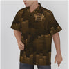 AiN LL23-All-Over Print Men's Hawaiian Shirt With Button Closure