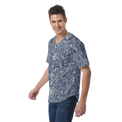 Silent Guard-All-Over Print Men's Short Sleeve Baseball Jersey