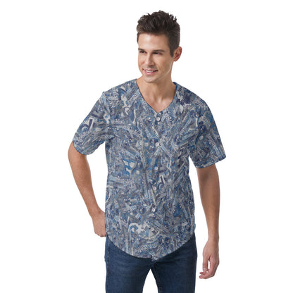 Silent Guard-All-Over Print Men's Short Sleeve Baseball Jersey