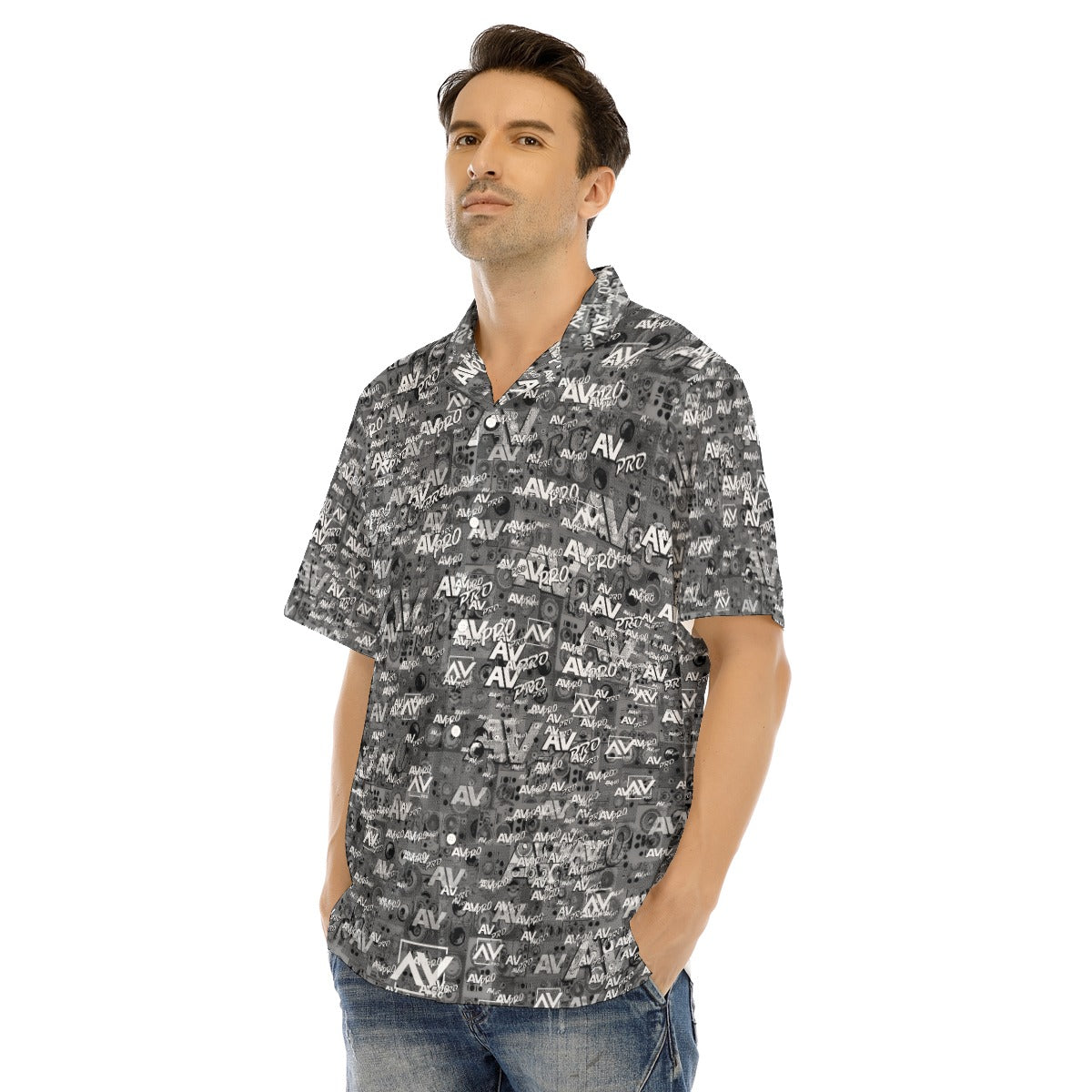 AV Pro-All-Over Print Men's Hawaiian Shirt