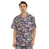 AV Pro-All-Over Print Men's Hawaiian Shirt With Button Closure