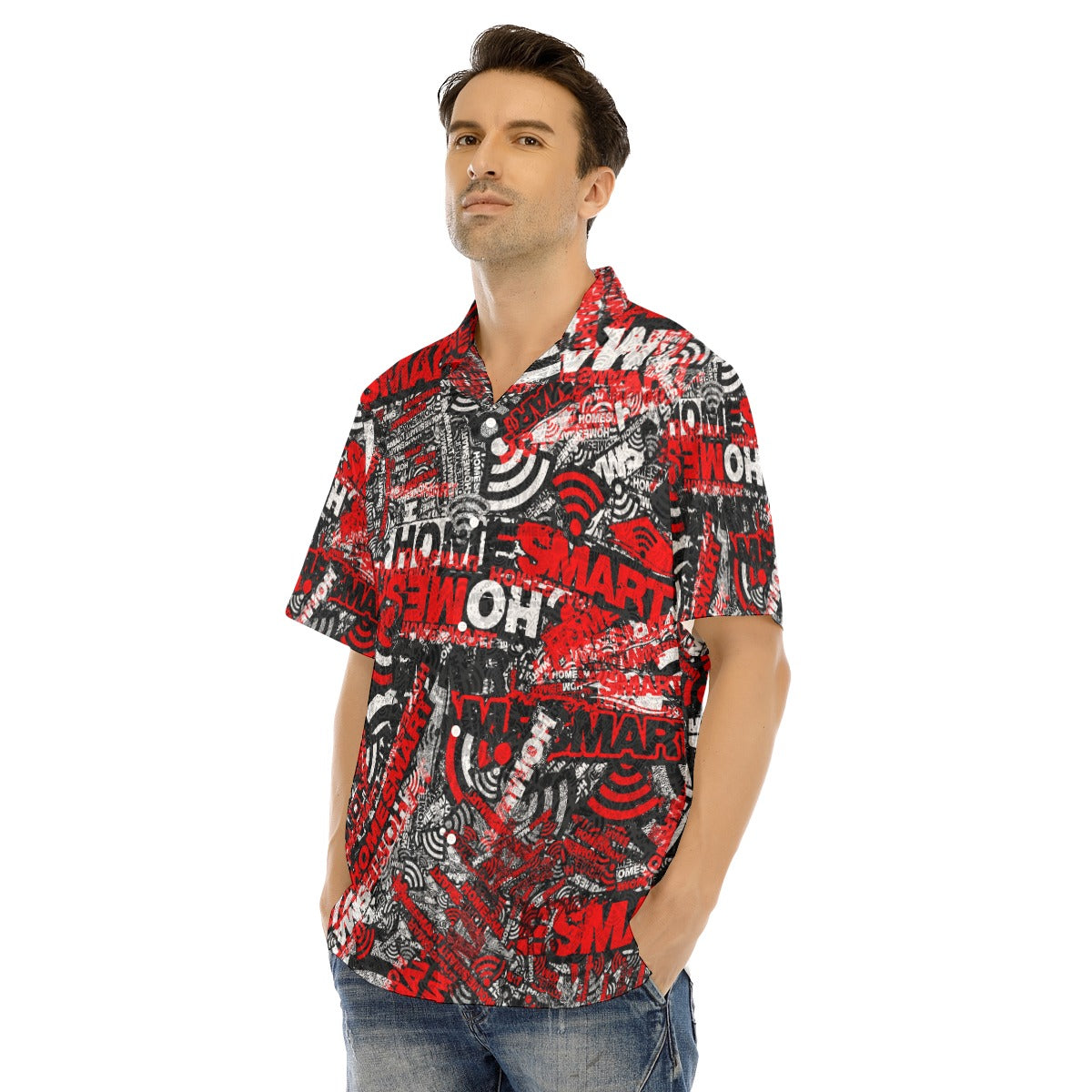 HomeSmart-All-Over Print Men's Hawaiian Shirt