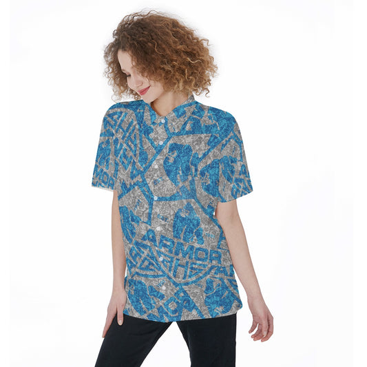 Armor AHS-All-Over Print Women's Short Sleeve Shirt With Pocket