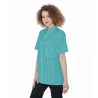 Chorus-All-Over Print Women's Short Sleeve Shirt With Pocket