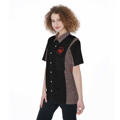 AV Pro-All-Over Print Women's Short Sleeve Shirt With Pocket