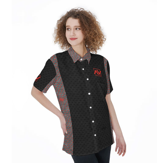 AV Pro-All-Over Print Women's Short Sleeve Shirt With Pocket