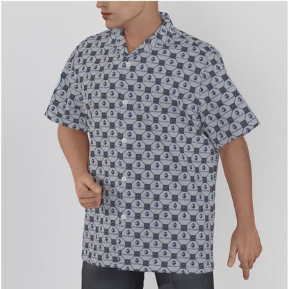 Silent Guard Honeycomb QR-All-Over Print Men's Hawaiian Shirt