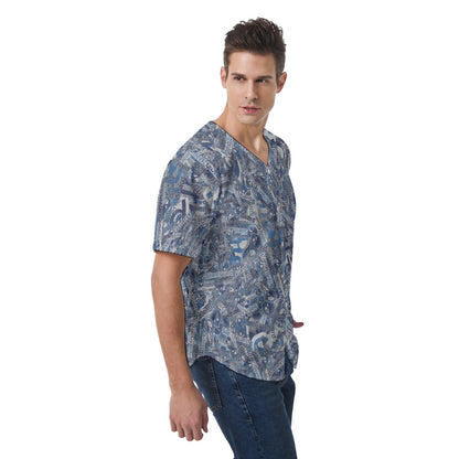 Silent Guard-All-Over Print Men's Short Sleeve Baseball Jersey