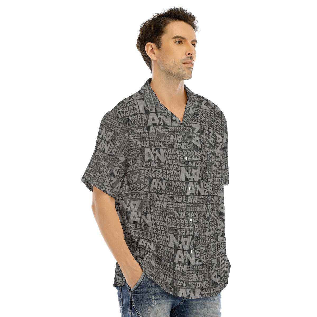 AiN-All-Over Print Men's Hawaiian Shirt