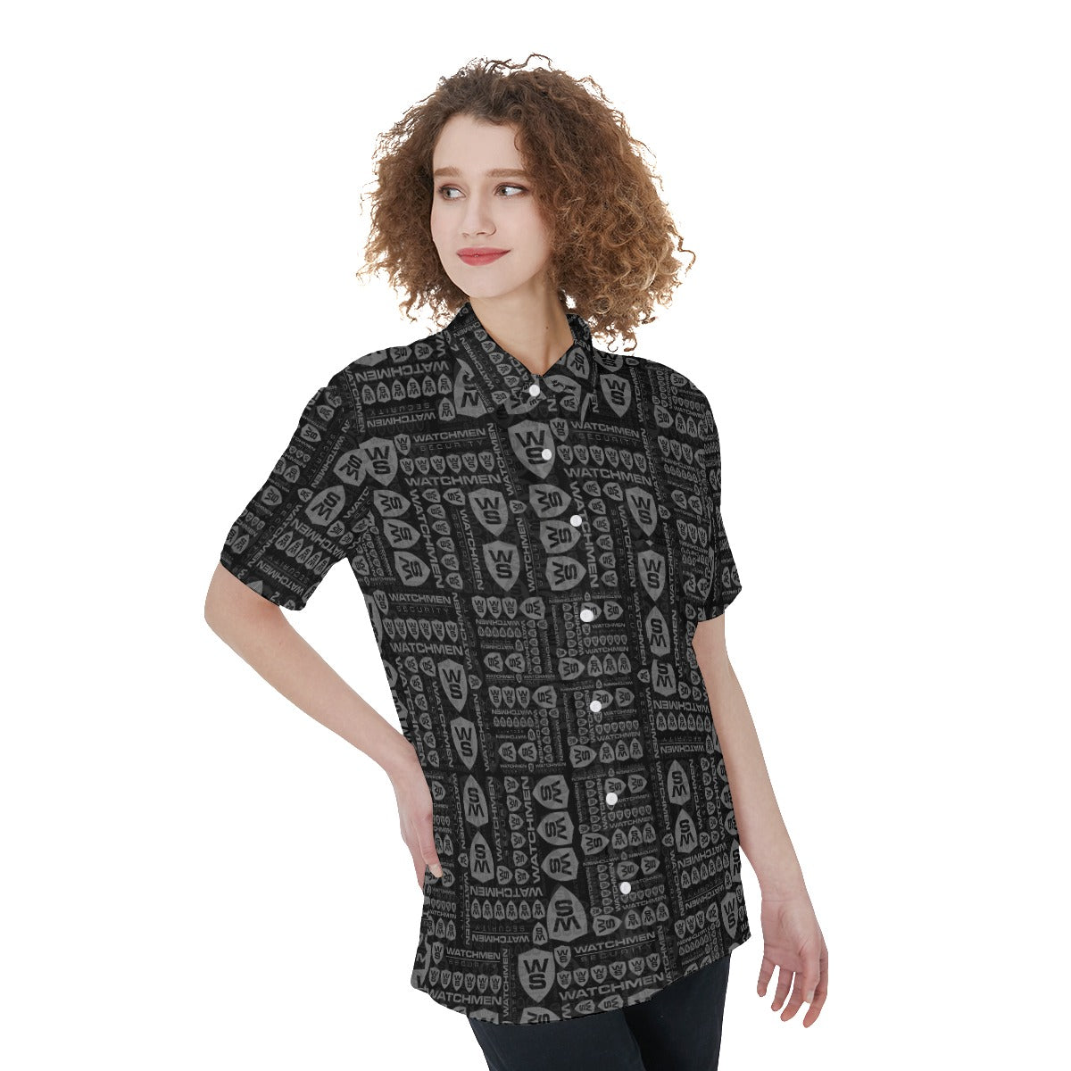 Watchmen Security-Women's Short Sleeve Shirt With Pocket