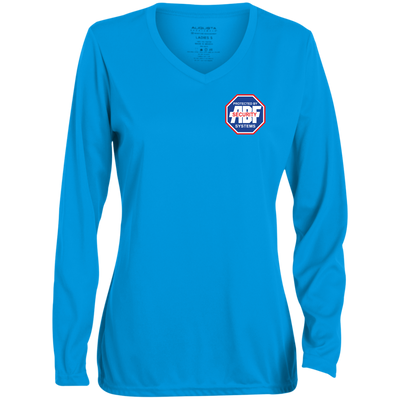 ABF Security-Ladies' Moisture-Wicking Long Sleeve V-Neck Tee
